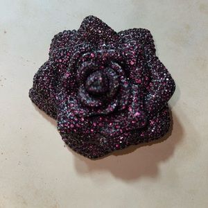 Joan Rivers Pave Rose Brooch